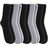 FANZERO Fuzzy Socks for Women Cozy Fluffy Slipper Socks Soft Warm Winter Fleece Plush Sleeping Gift Socks