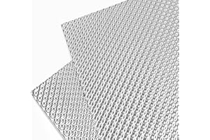 AggSound Exhaust Heat Shield Automotive 16"x13" 2 Pack, Embossed Aluminum Heat Shield Kit with Stainless Steel Zip Ties Cable Metal for Car Muffler Exhaust Wrap Heat Pipe High Temp Thermal Barrier