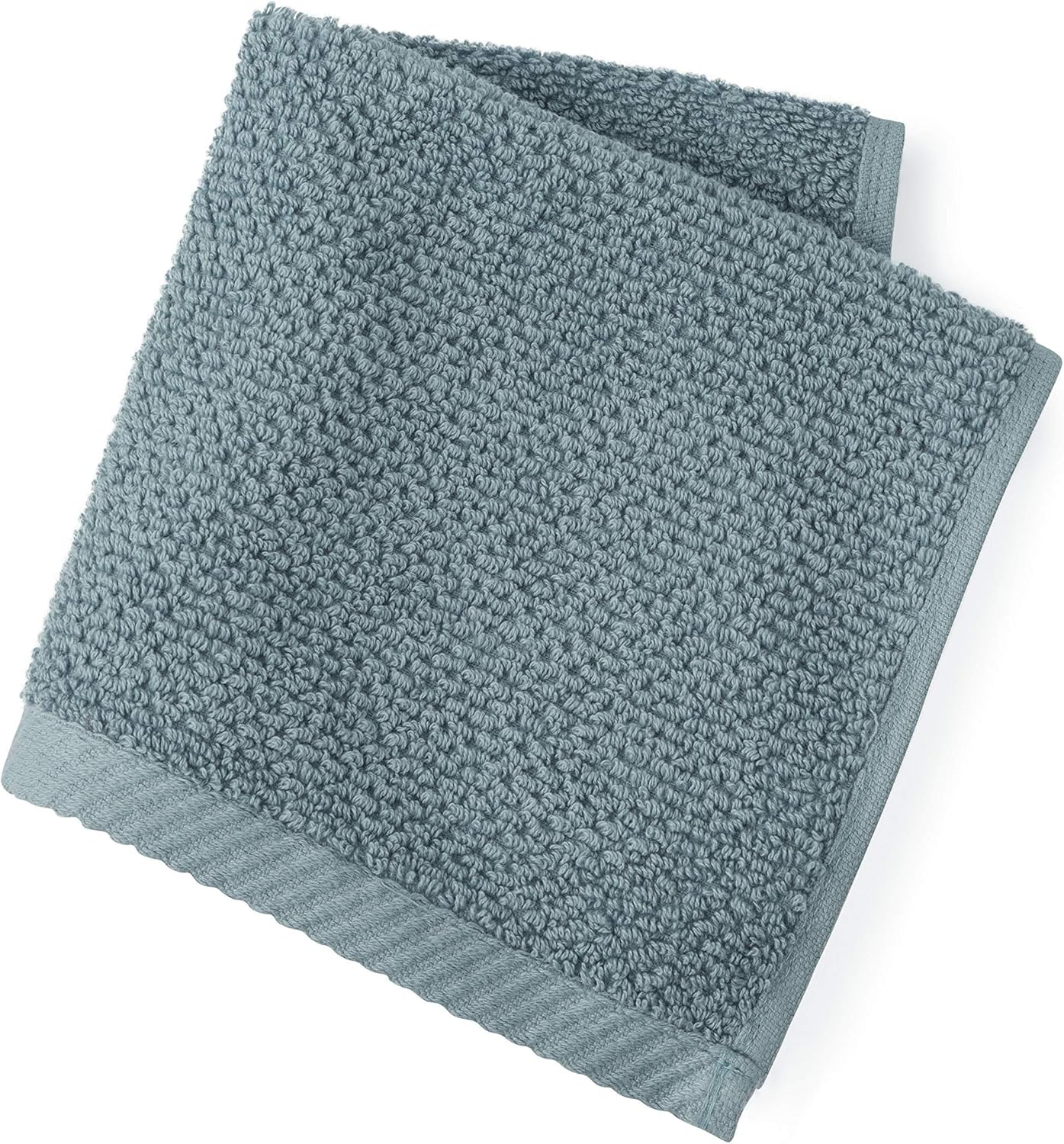 Welhome Franklin 100% Cotton Textured Towel (Dusty Blue) - Set of 6 - Highly Absorbent - Combed Cotton - Durable - Low Lint - 600 GSM - Machine Washable : 2 Bath Towels - 2 Hand Towels - 2 Wash Towels: Home & Kitchen