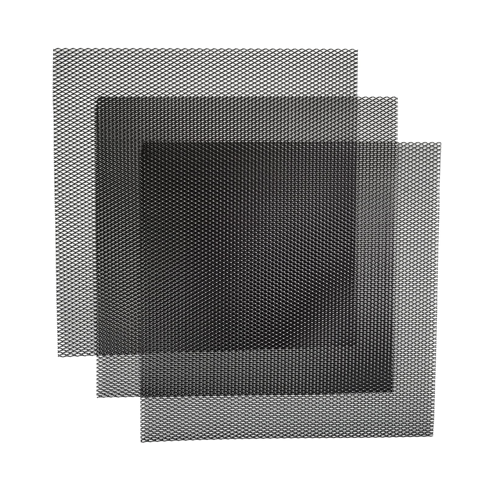 Photo 1 of AggAuto Universal 13"x13" Car Grill Mesh - Aluminum Alloy Automotive Grille Insert Bumper Rhombic Hole 3x6mm, 3Pcs One of the Most Multifunctional Shape Grids Black