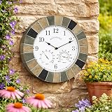 HomeZone Modern Round Slate Effect Wall Clock 35cm Battery Operated Indoors view 6