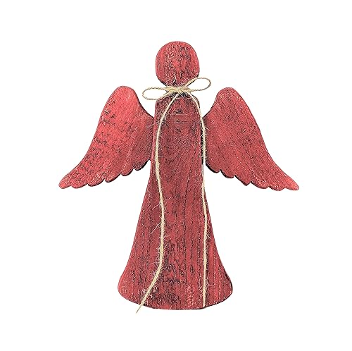 Amazon Com Angel Christmas Tree Topper Red Rustic Wood Christmas Ornament Cedar Handmade