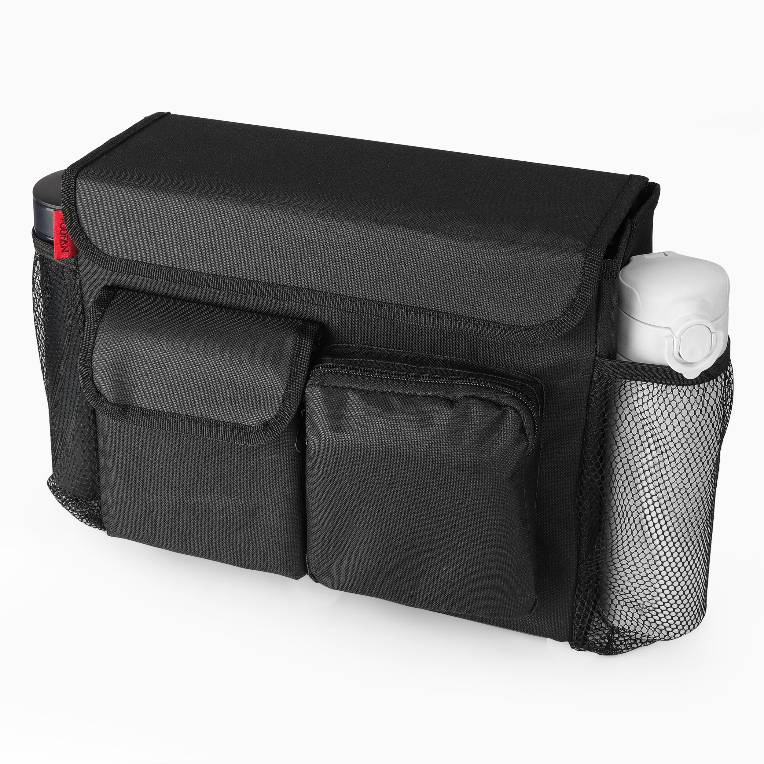 YOOFAN Mobility Scooter Bag – Convenient Organizer Pouch with 14-Inch Laptop Pocket and Cup Holders