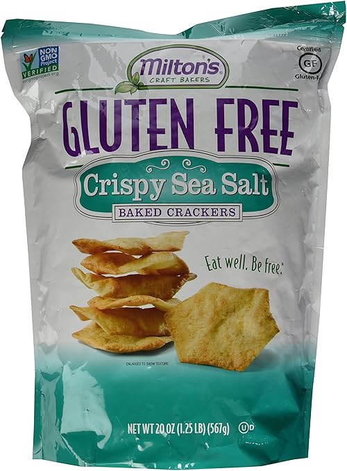 Milton's Gluten Free Crispy Sea Salt Baked Crackers, 1.2 Pound