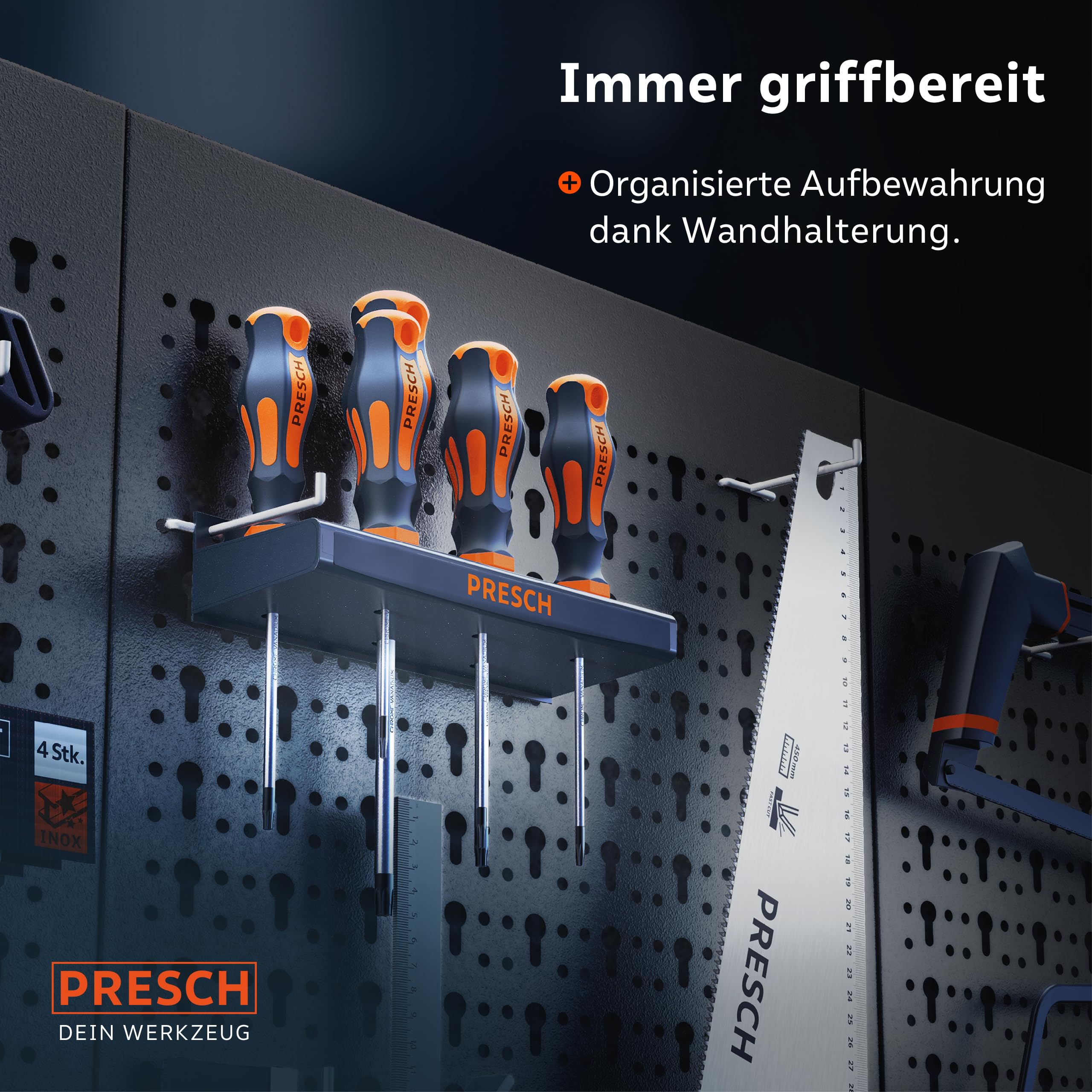 Presch TX Schraubendreher Set 6-teilig - Hochwertige, magnetische Sternschraubenzieher - Innensechsrund T Schraubenzieher Satz - Profi Werkzeug zum Schrauben 3