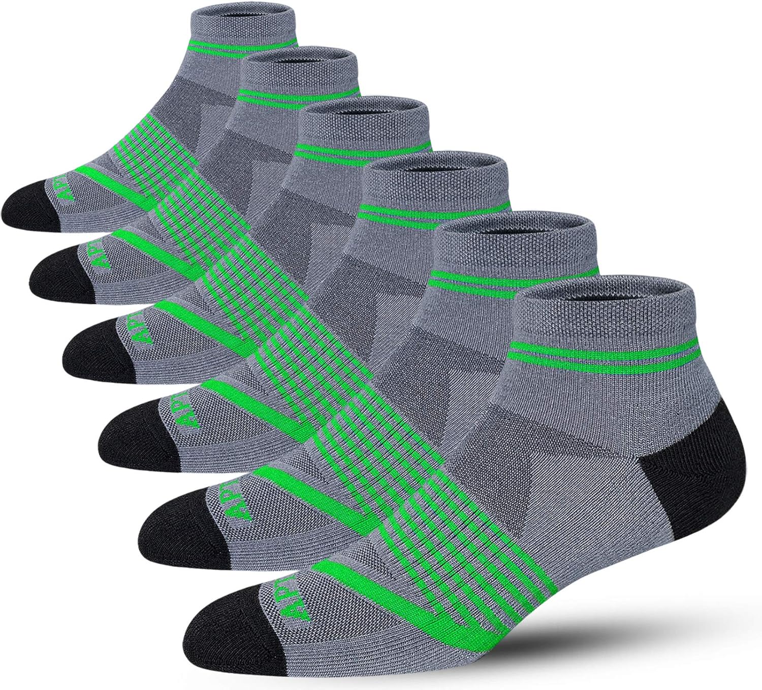 APTYID Men's Low Cut Ankle Athletic Cushioned Running Socks