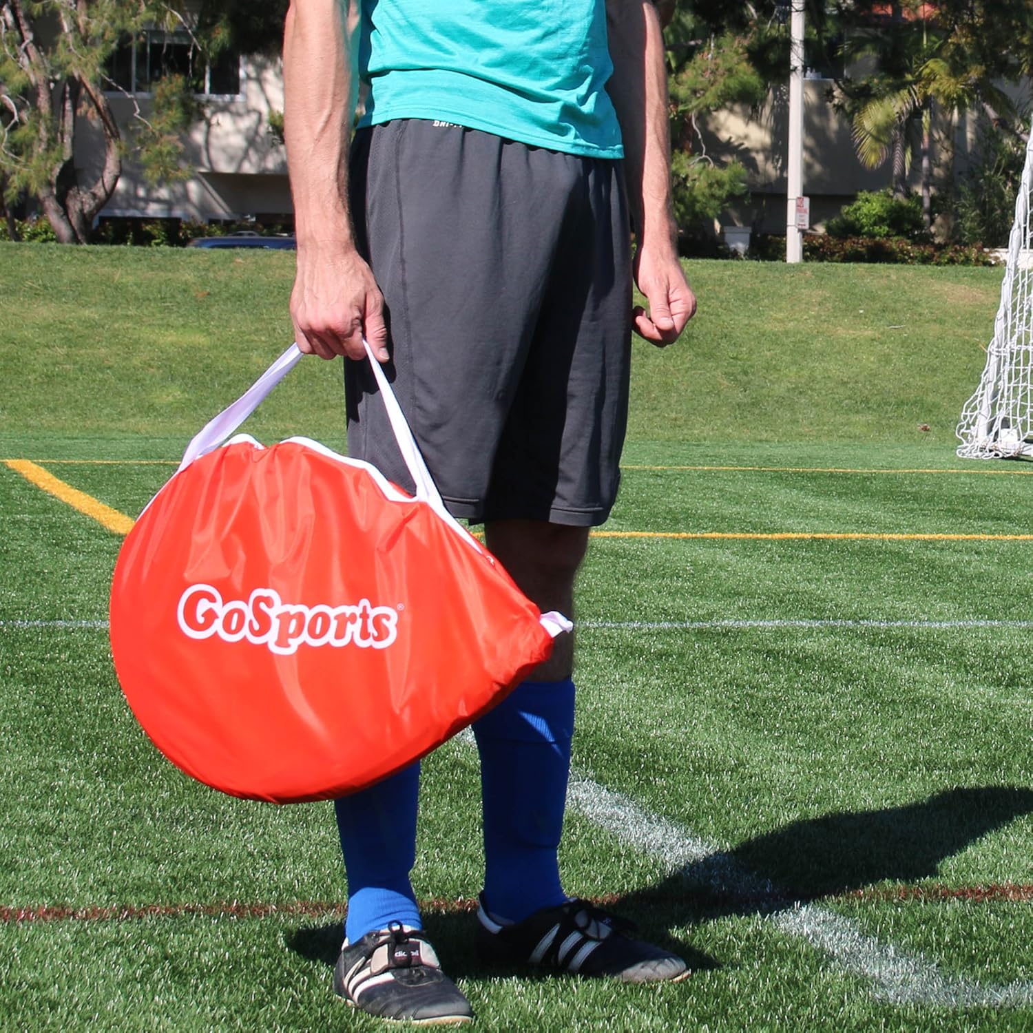 GoSports Portable Pop Up Soccer Goals for Backyard - Kids & Adults - Set of 2 Nets with Agility Training Cones and Carrying Case (Choose from 2.5', 4' and 6' Sizes) : Sports & Outdoors