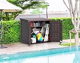 Duramax Cedargrain StoreAway 1200L Plastic Garden Storage Shed Brown view 8
