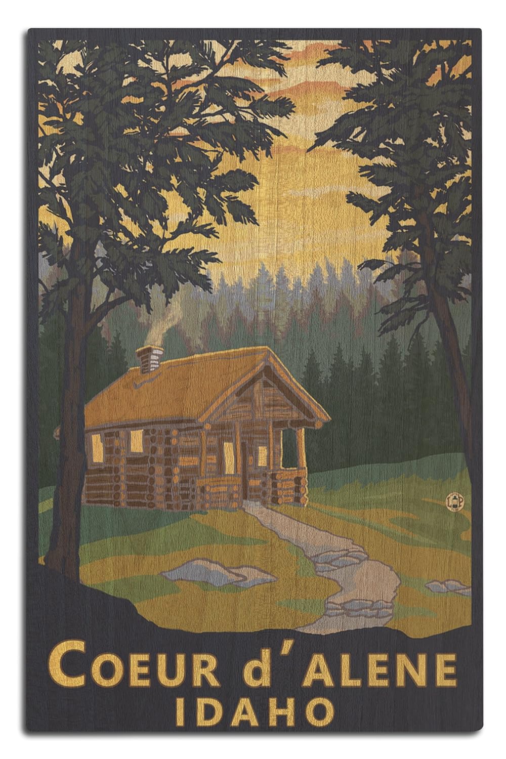 Amazon Com Lantern Press Coeur D Alene Idaho Cabin In Woods
