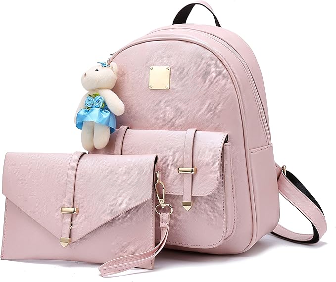 Cute Small Backpack Purse Set with Pouch Bag for Women and Teen Girls