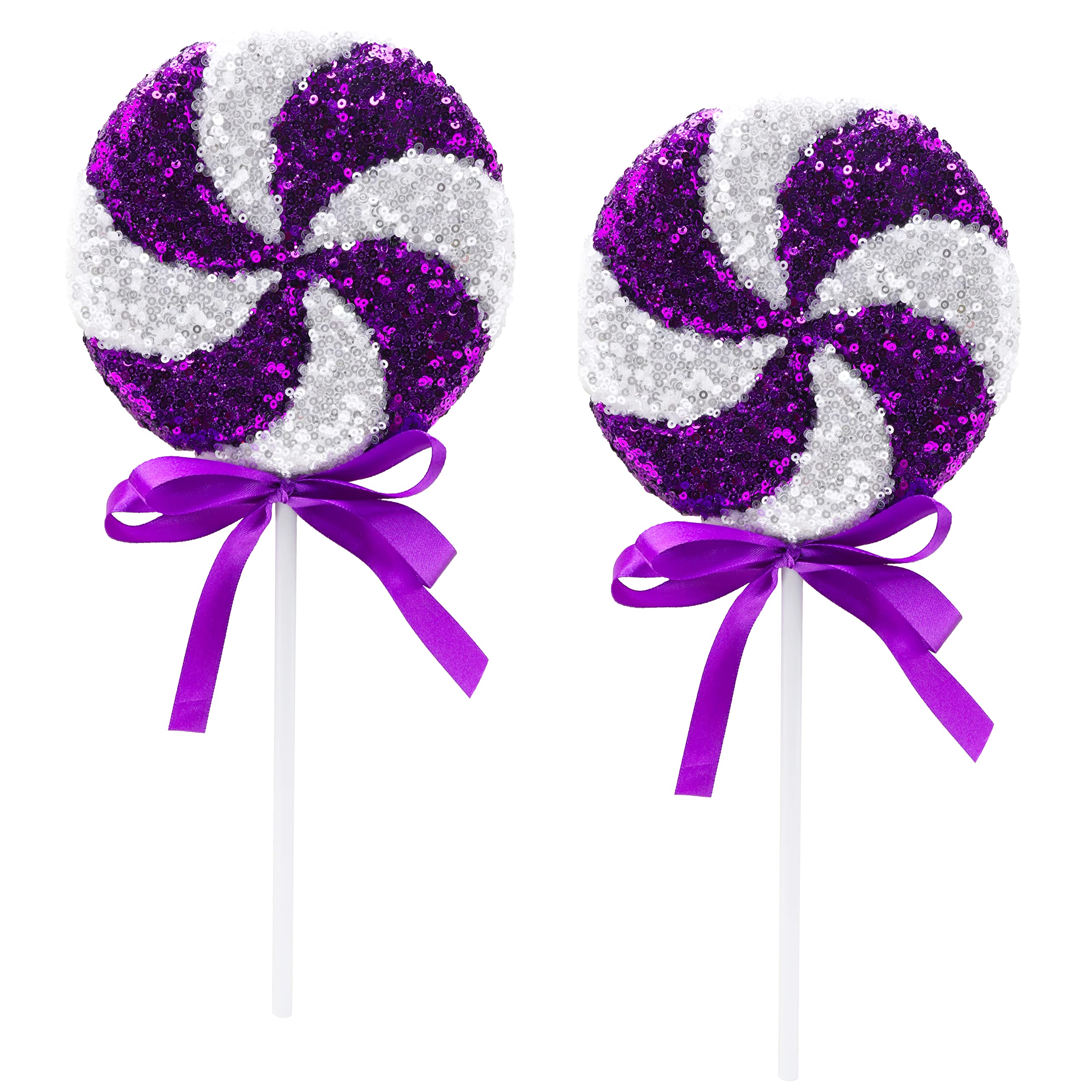Christmas Concepts® Pack of 2 360mm (14,2") Giant Sparkly Sequin Lollipop Christmas Decoration – Christmas Tree Ornaments – 11 Colours Available