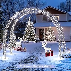 JMEXSUSS 2 Pack Solar Christmas Lights Outdoor