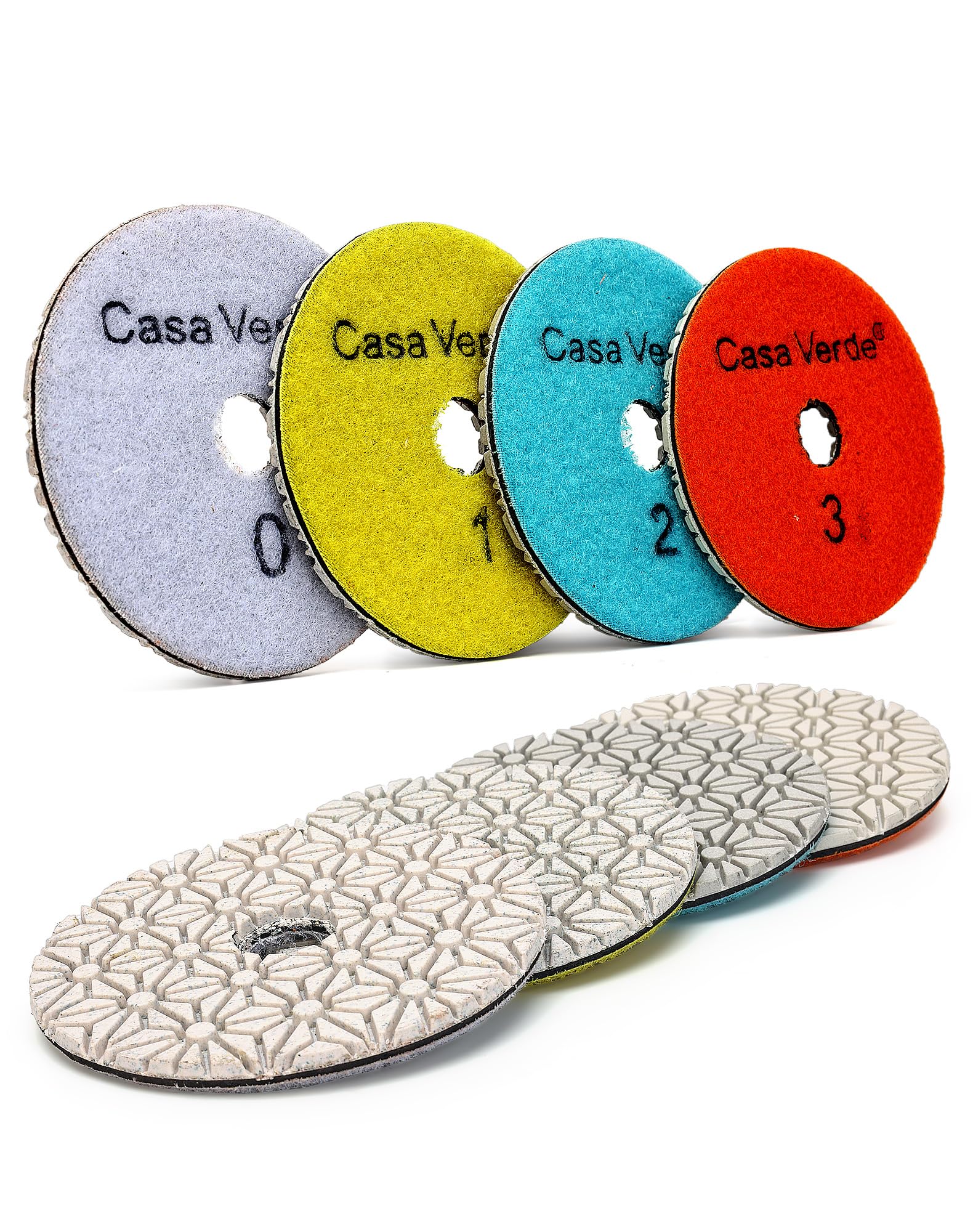 Casaverde 4" Diamond Polishing Pads 4 Step Granite