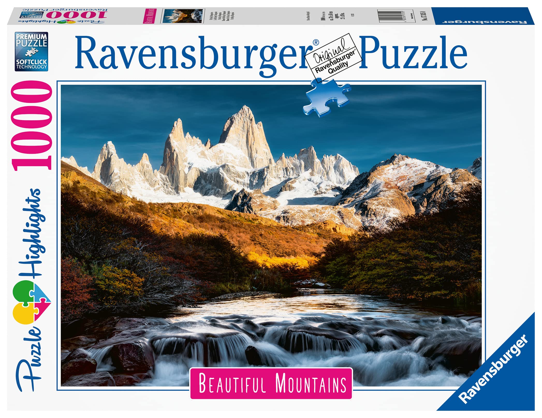 Ravensburger Fitz Roy, Patagonia, Argentina 1000 Piece Jigsaw Puzzles for Adults and Kids Age 12 Years Up