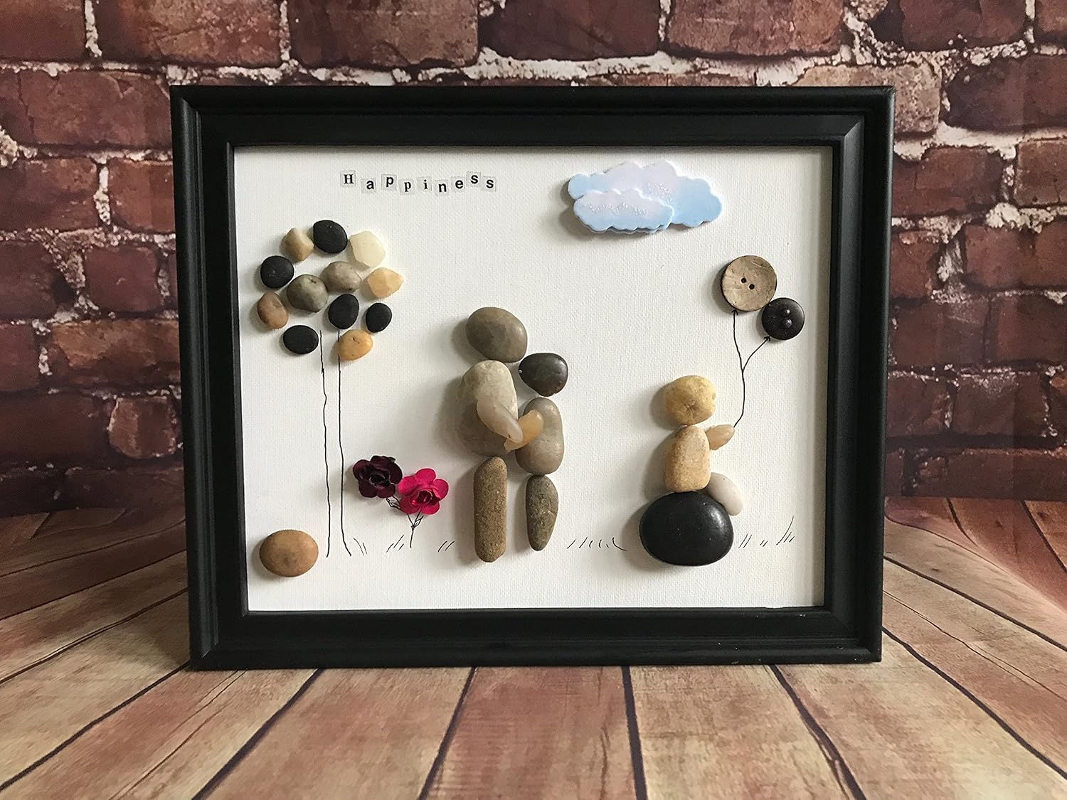 Pebble Art. Rock Art. Wall Art. Wall Decor. Home Decor
