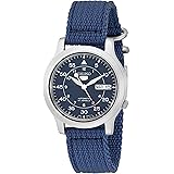 Amazon Com Seiko Men S Snk809 Seiko 5 Automatic Stainless Steel Watch With Black Canvas Strap Seiko Watches