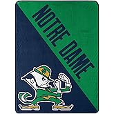 NCAA Notre Dame Micro Raschel Throw, One Size, Multicolor