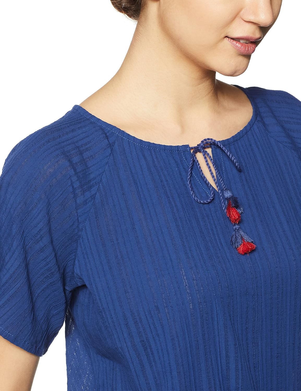 global desi women's plain regular fit top