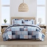 Nautica - Quilt, Luxuriously Soft Bedding, Quilted Inspired Home Decor (Stony Point Blue, Full/Queen)