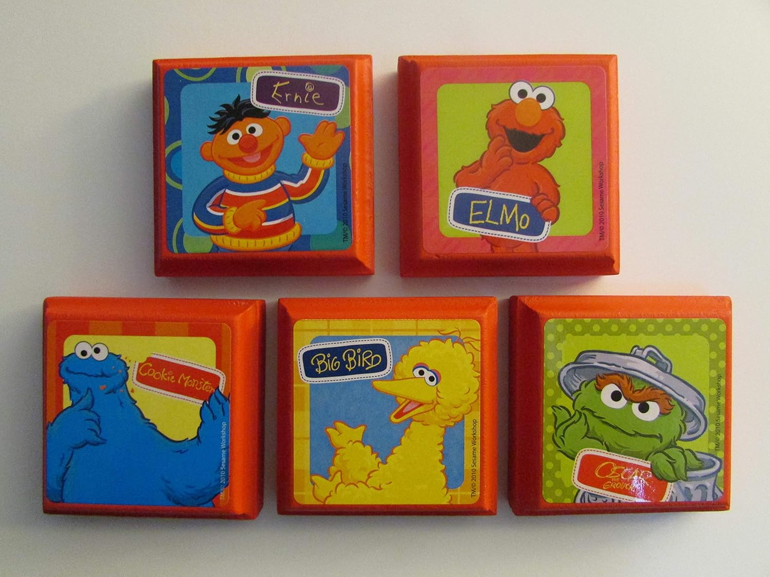 Sesame Street Refrigerator Magnet Set Sesame Street Block Fridge Magnets Elmo Big BIrd