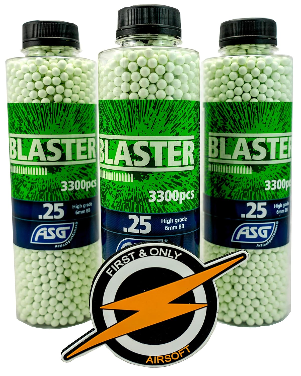 Airsoft BBs Blaster .25 gram and patch by First and Only Airsoft