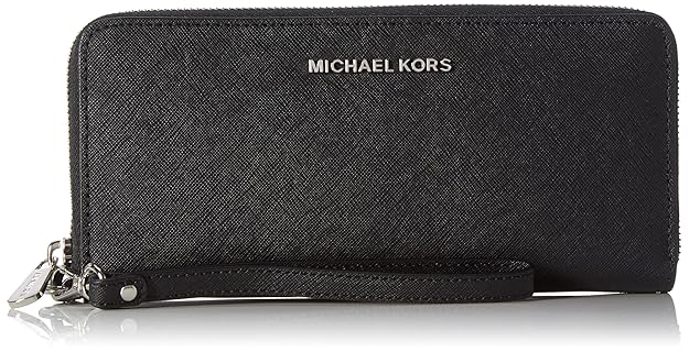 Michael Kors Damen Jet Set Reise Continental Geldbörse Schwarz (Black) 2x10x21 cm
