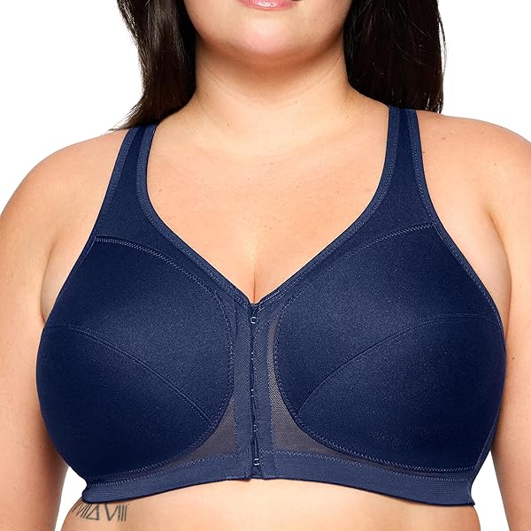 Sujetador Minimizador Para Tallas Grandes - Sin Aros, Cobertura Completa Y Sin Relleno - Encaje Floral Y Tiras Ajustables - Tallas 34-52