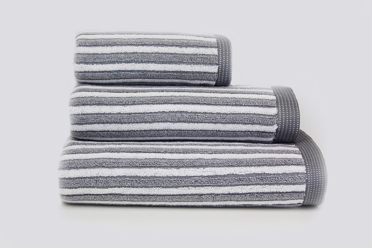 Hotel Quality Cotton Striped Towels Hand Bath Towel or Bath Sheet