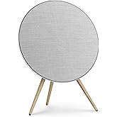 Bang &amp; Olufsen Beosound A9 (5th Gen) Bluetooth Speaker - Natural Aluminium | WiFi Speaker, Room-Filling Sound, Floorstanding with Oak Legs, Luxury Audio, Home Speaker