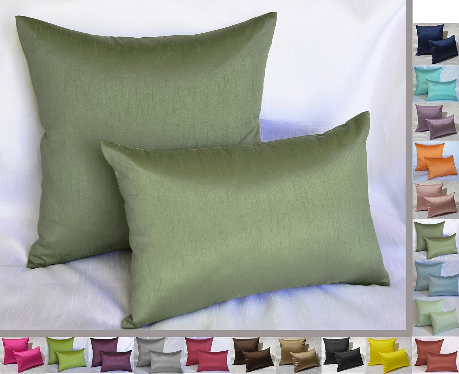 Creative 18"x18" Solid Faux Silk Decorative Throw Pillow