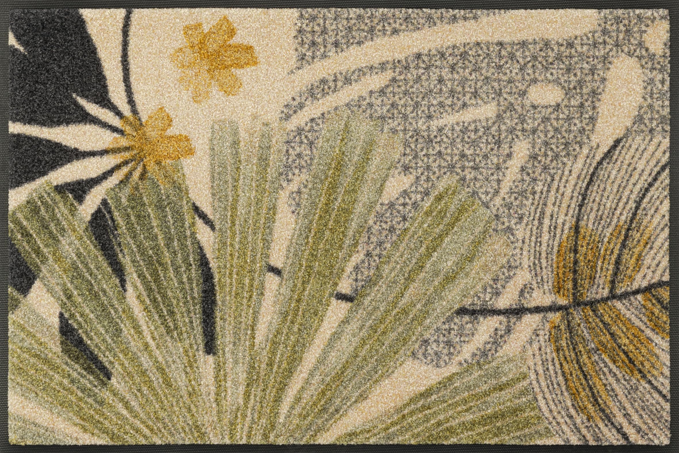 Wash+Dry Garden Soul Door Mat, 50 x 75 cm, Washable for Indoor and Outdoor Use