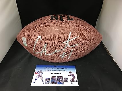 cam newton autographed football
