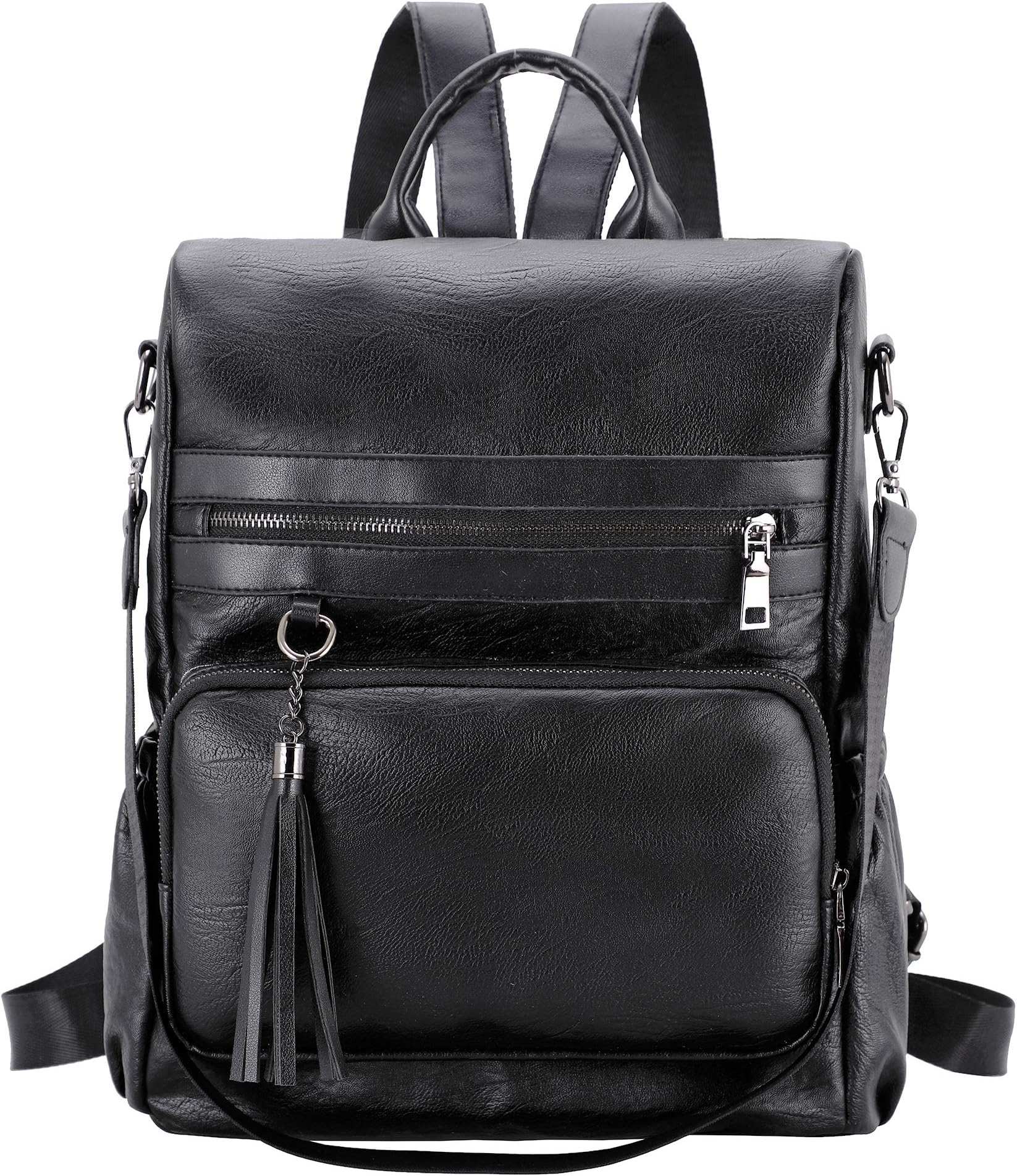 Fashion Backpack Purse For Women Convertible Waterproof Leather Rucksack Ladies Anti-theft Travel Shoulder bags With Tassel
