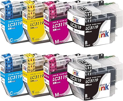 Amazon Co Jp Brother Lc3119 4pk X 2 High Capacity Brother Compatible Ink Cartridge Lc3119 Mfc J6980cdw Mfc J6580cdw Starink Computers Peripherals