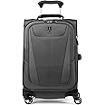 Travelpro Maxlite 5 Softside Expandable Carry on Luggage with 4 Spinner Wheels, Lightweight Suitcase, Men and Women, Shadow Grey, Compact Carry on 20-Inch