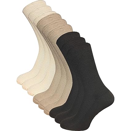 9 Paar Venensocken ohne drückende Naht – Socken ohne Gummi – Damen & Herren – Gesundheitssocken mit Komfortbund