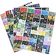 200PCS Mini Book Cover Stickers for Anxiety Bookshelf, 1:12 Miniatures Front and Back Cover Stickers Scrapbook Dollhouse Deco