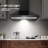 COMFEE' 60 cm Chimney Cooker Hood PYRA17B-60 with LED 3 speeds Duct/Recirc view 7