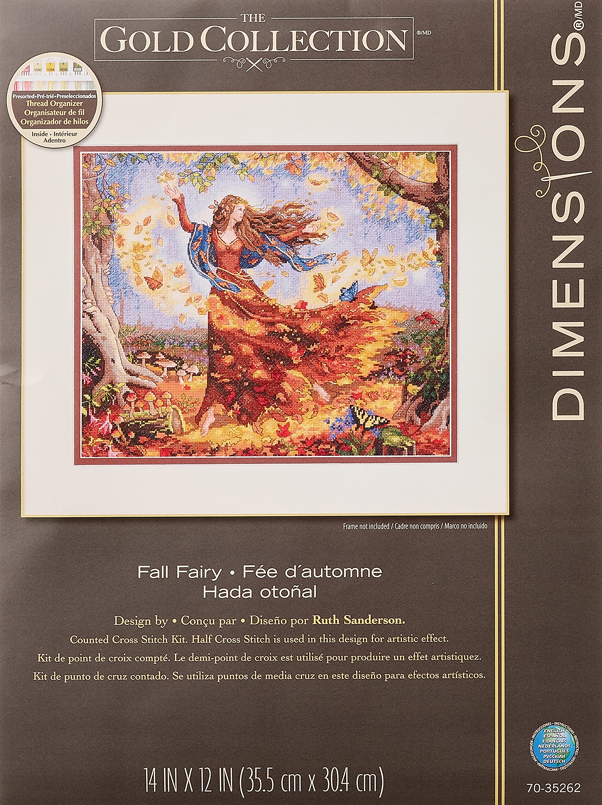 Dimensions D70-35262, Fall Fairy, Gold, 36 x 30 cm
