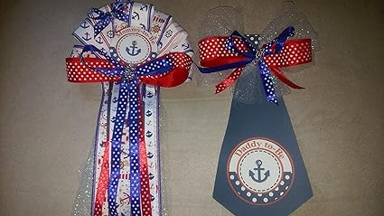 Amazon Com Mommy Daddy Nautical Ocean Sailor Theme Baby Shower