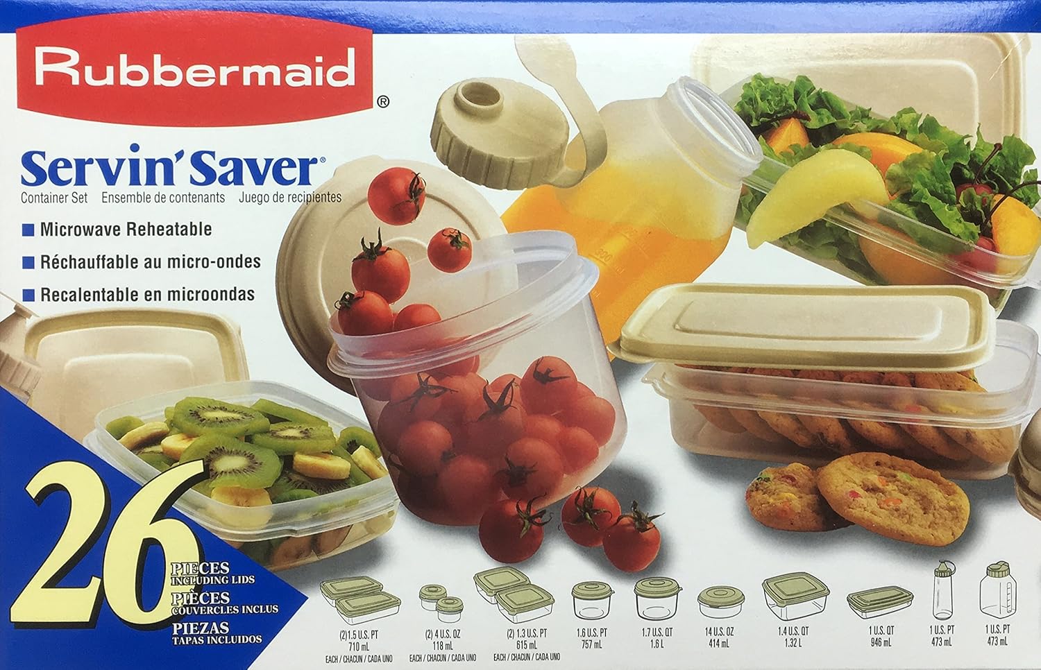 Amazon.com: Rubbermaid Servin Saver Vintage 1996 20 Pieces ...