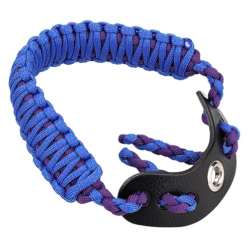 Stabilizing Sling For Archery Shooting Archery Bow Wrist Sling - Adjustable Paracord Strap With Leather Yoke For Compound Bows Compound Bow Hunting Accessory