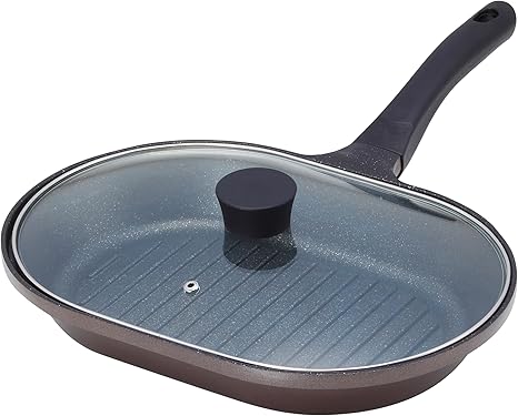 Amazon Ihフィッシュ グリルパン ガラス蓋付 大きい魚も焼けるワイド設計 Nd 4862 グリルパン オンライン通販