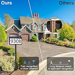 Solar House Number Sign, deerdance LED Illuminated