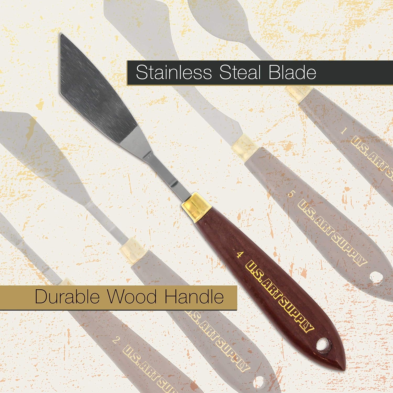 U.S. Art Supply 5 Piece Premium Assorted Metal Palette Knife Set- Great New Shapes for Epoxy and Acrylic Pouring