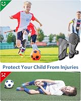 AirsFish CE Shin Pads Boys Kids Football Shin Guards Breathable Non Slip view 6
