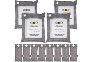 Naturally Activated Bamboo Charcoal Air Purifier Bags -12 BAGS- Freshener - Deodorizer - Odor Neutralizer Bags - Unscented Ca