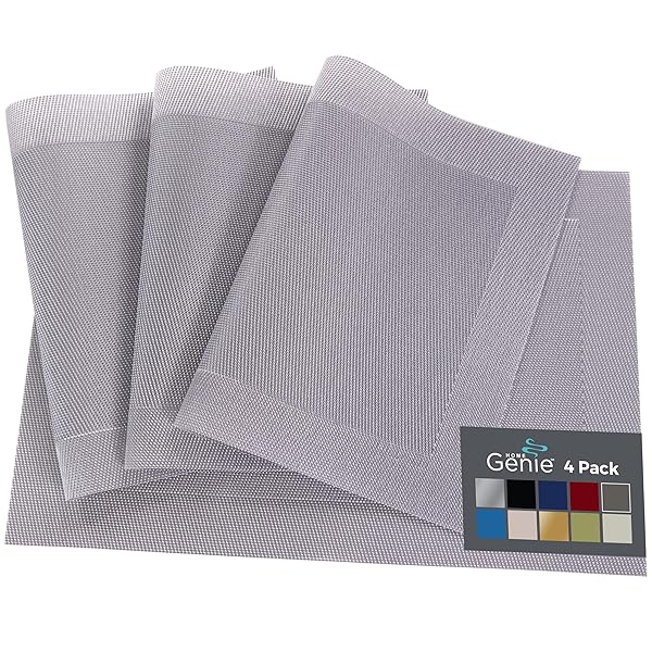 HOME GENIE HEAT RESISTANT PLACEMATS, DINING ROOM TABLE...