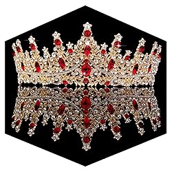 Gold Crown for Women Crystal Princess Tiaras
