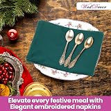 WedDecor 20 Inch Green Cotton Polyester Table Napkins 10pcs Elegant Design view 6